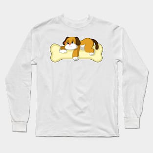 Dog Bone Sleeping Long Sleeve T-Shirt